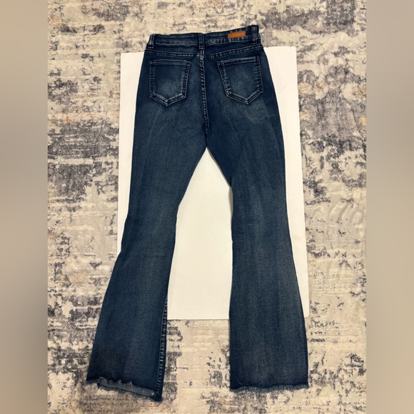 Kalowa Size 5 Flare Jeans Dark Ripped Juniors - Picture 2 of 4